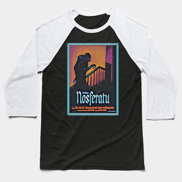 Nosferatu Movie Baseball T-Shirt by Karma Chameleon